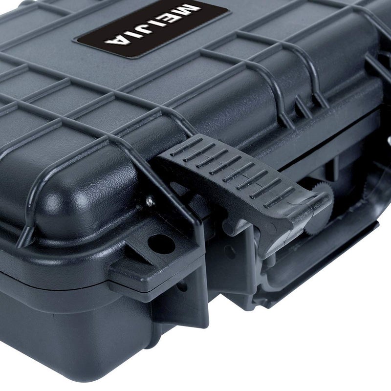 MEIJIA Portable All Weather IP67 Waterproof Protective Hard Case, Small Camera Case,Dry Case with Customizable Foam,Exterior dimension 11.65 â€x8.35â€x3.78â€(Elegant Black) - Image 2